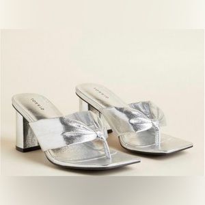 Torrid Silver Thong Heel Sandal